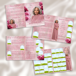 Pink Roses Funeral Program Template: 8-Page Memorial, Celebration of Life (Canva Template, PDF Download)