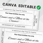 Editable Gift Ticket Template: DIY Birthday Voucher (Canva Template)