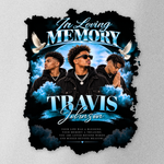 Memorial T-Shirt Canva Template, Blue Heavenly In Loving Memory, Celebration of Life Design (Copy)