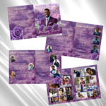 Purple Funeral Program Template: 8-Page Memorial, Celebration of Life (Canva, PDF Download)