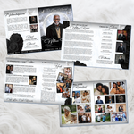 Black Roses Funeral Program Template: 8-Page Memorial, Celebration of Life (Canva Template, PDF Download)