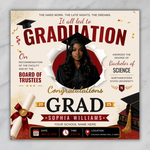 Graduate Flyer, Graduation Invitation, College Decision, Class of 2026 Flyer, Senior Grad Announce, Canva Editable