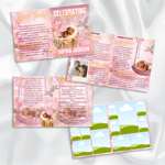 Baby Girl Funeral Program Template, 8-Page Memorial (Canva, PDF)