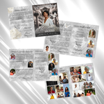 Black Funeral Program Template: 8-Page Memorial, Celebration of Life (Canva Template, PDF Download)