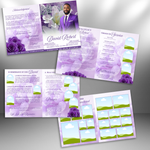 Purple Funeral Program Template: 8-Page Memorial (Canva, PDF Download)