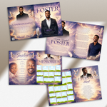 Purple Funeral Program Canva Template | Purple Theme | 8 Page Memorial Booklet
