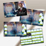 Funeral Program Canva Template | Heavenly Dove Memorial Theme | 8 Page Memorial Booklet
