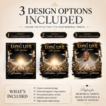 Memorial PNG, Black & Gold Heaven Background, Stairs to Heaven, Funeral Shirt Design (Instant Download)