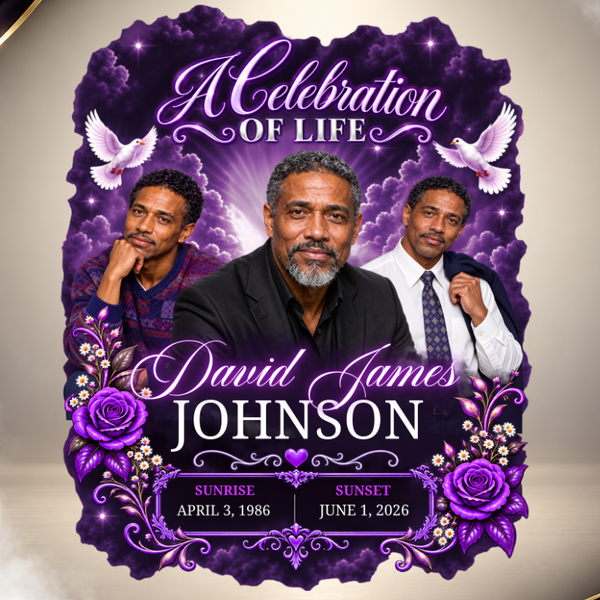 Purple In Loving Memory T-Shirt Template – preview image 2