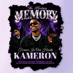 Memorial T-Shirt Canva Template, Purple Heavenly In Loving Memory, Celebration of Life Design