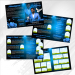 Blue and Black Funeral Program Template: 8-Page Memorial (Canva PDF)