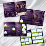 Purple & Gold Funeral Program Template: 8-Page Memorial (Canva PDF)