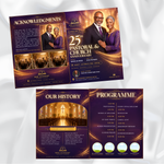 Purple Pastoral Anniversary Program Template, Pastor Appreciation, Church Anniversary, Church Services Program, Editable Canva, Church
