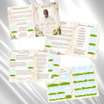 white & Gold Funeral Program Template: 8-Page Memorial (Canva, Digital Download)