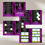 Royal Purple Roses Funeral Program Template: Celebration of Life (Canva, 8 Pages, Digital Download)