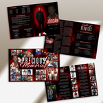Red Funeral Program Canva Template | Red Theme | 8 Page Memorial Booklet