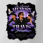 Memorial T-Shirt Canva Template, Purple Heavenly In Loving Memory, Celebration of Life Design