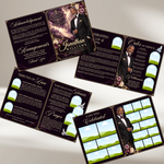 Purple Roses Funeral Program Template: 8-Page Memorial (Canva PDF)