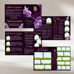 Purple Roses Funeral Program Template: 8-Page Memorial (Canva PDF)