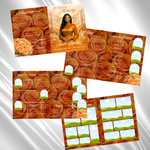 Orange Roses Funeral Program Template: 8-Page Memorial (Canva PDF)