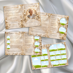 White & Gold Roses Funeral Program Template: 8-Page Memorial, Celebration of Life (Canva, PDF Download)