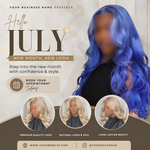 July Booking Flyer, Now Booking July, July 4th Flyer, Hair Braid Lash Brow Flyer, Fourth of July, Books Open, DIY Canva