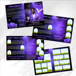 Purple and Black Funeral Program Template: 8-Page Memorial (Canva PDF)