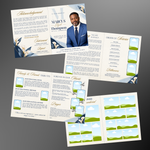 Blue & White Funeral Program Template: 8-Page Memorial (Canva PDF)