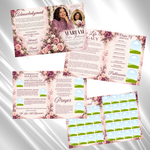 Memorial Funeral Program Template, Celebration of Life, Elegant Floral Memorial, Editable Canva Funeral Program, (Canva, PDF Download)