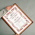 Floral Nikkah Certificate: Islamic Wedding Contract (Digital Download A4 Template)