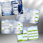 Blue Funeral Program Template, 8-Page Memorial (Canva, PDF)