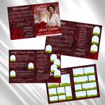 Red Roses Funeral Program Template: 8-Page Memorial (Canva, Digital Download)