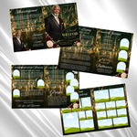 Green & Gold Funeral Program Template: 8-Page Memorial (Canva PDF)