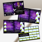 Purple Funeral Program Canva Template | 8 Page Memorial Booklet