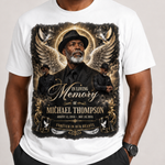 Memorial T-Shirts Template, In Loving Memory, Funeral Background, Funeral Celebration, Canva