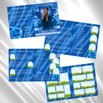 Blue Roses Funeral Program Template: 8-Page Memorial (Canva PDF)