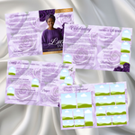 Purple & Gold Roses Funeral Program Template, Memorial Obituary (Canva Template)