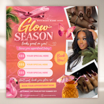 June Booking Flyer, June Books Open, Summer, Hair, Nails, Lash, Makeup, Book znow, Appointment (Canva Template)