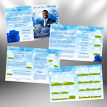 Blue Funeral Program Template: 8-Page Memorial, Celebration of Life (Canva, PDF Download)