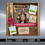 Homecoming Queen Campaign Flyer: Editable Canva Template (Digital Download)
