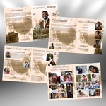 Brown Funeral Program Template: 8-Page Memorial, Celebration of Life (Canva, PDF Download)