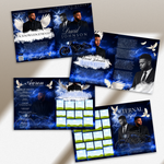 Blue Funeral Program Canva Template | 8 Page Memorial Booklet (Canva, PDF)
