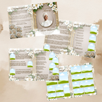 White Roses Funeral Program Template: 8-Page Memorial (Canva PDF)
