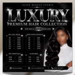 Hair Bundles Price List Template, Hair Sales Flyer, Wig Pricelist, Hairstylist Pricing, Canva Editable