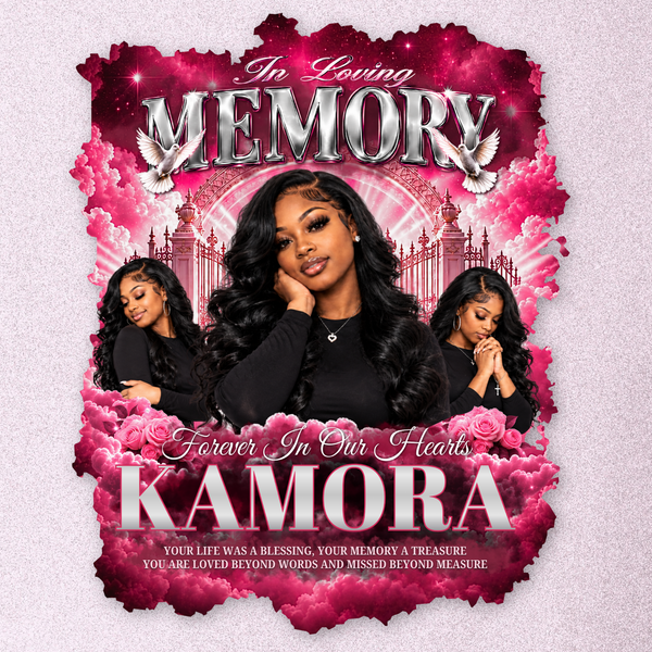 Pink Heavenly Memorial T-Shirt Template – preview image 2