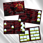 Red & Black Roses Funeral Program Template: 8-Page Memorial (Canva PDF)