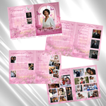 Pink Funeral Program Template: 8-Page Celebration of Life (Canva, PDF Download)