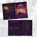 Purple Pastoral Anniversary Program Template, Pastor Appreciation, Church Anniversary, Church Services Program, Editable Canva, Church