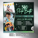 360 Photo Booth Rental Flyer | Event Photography, Social Media (Canva Template)