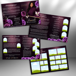 Purple Roses Funeral Program Template: 8-Page Memorial (Canva PDF)